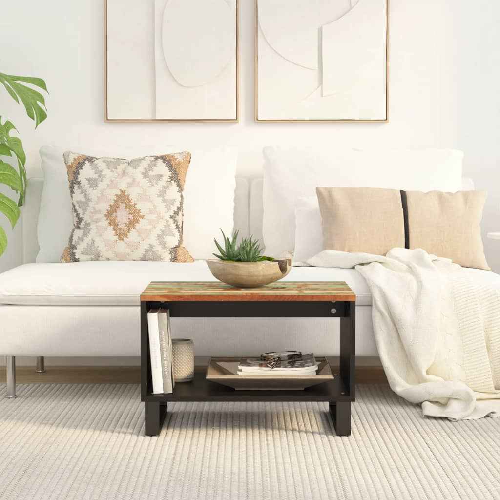 vidaXL Mesa de centro 60x50x40 cm madeira recuperada maciça